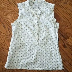 Old navy ruffle polka dot shirt